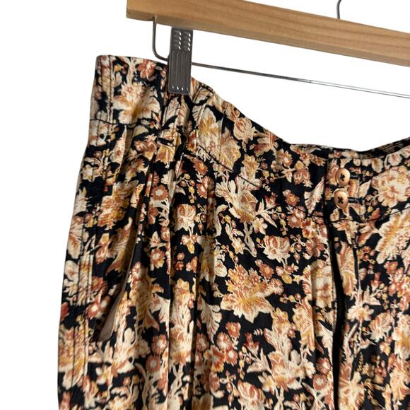 Anthropologie Diandra Floral Print High Rise Pleated Jogger Pants Size 10 - Picture 7 of 14